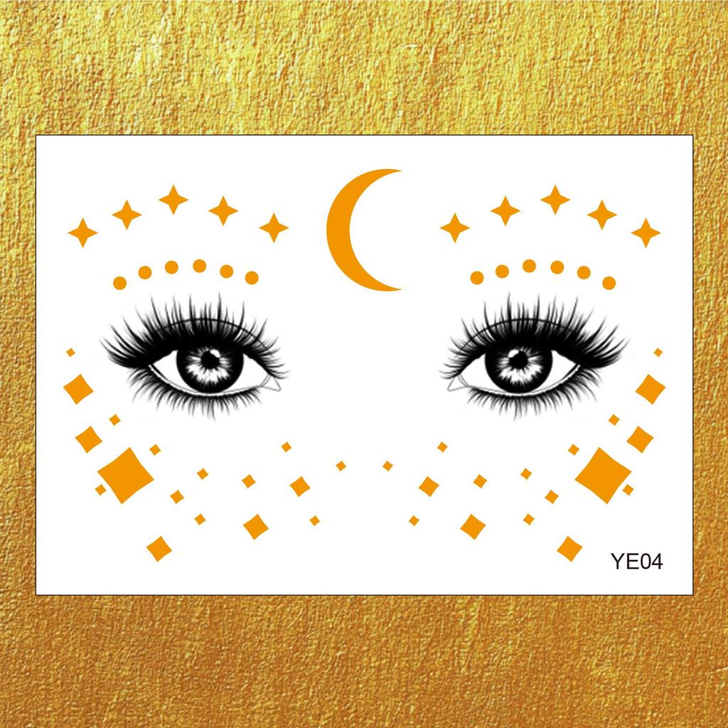 New Style Waterproof & Sweatproof Face Tattoo Stickers for Makeup