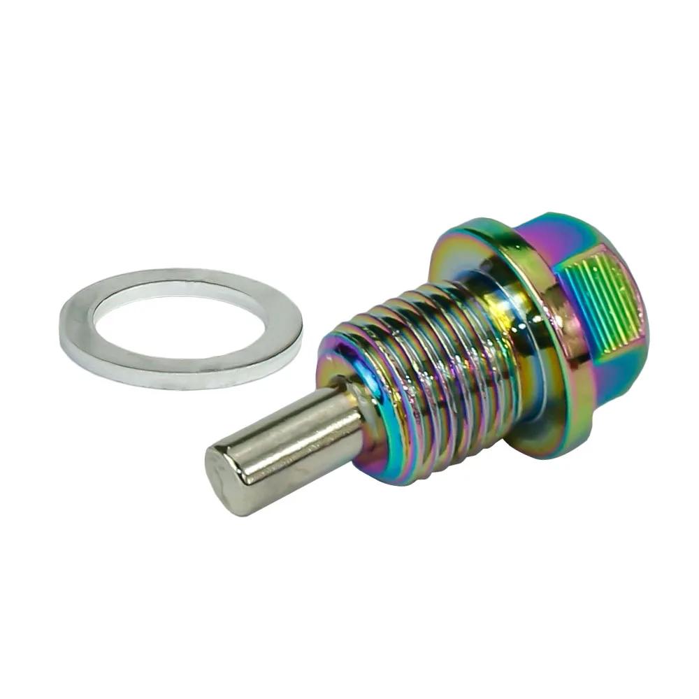 M14*1.5 Aluminum Neo Chrome Magnetic Oil Drain Plug Oil Drain Bolt Oil Sump Drain Plug Nut