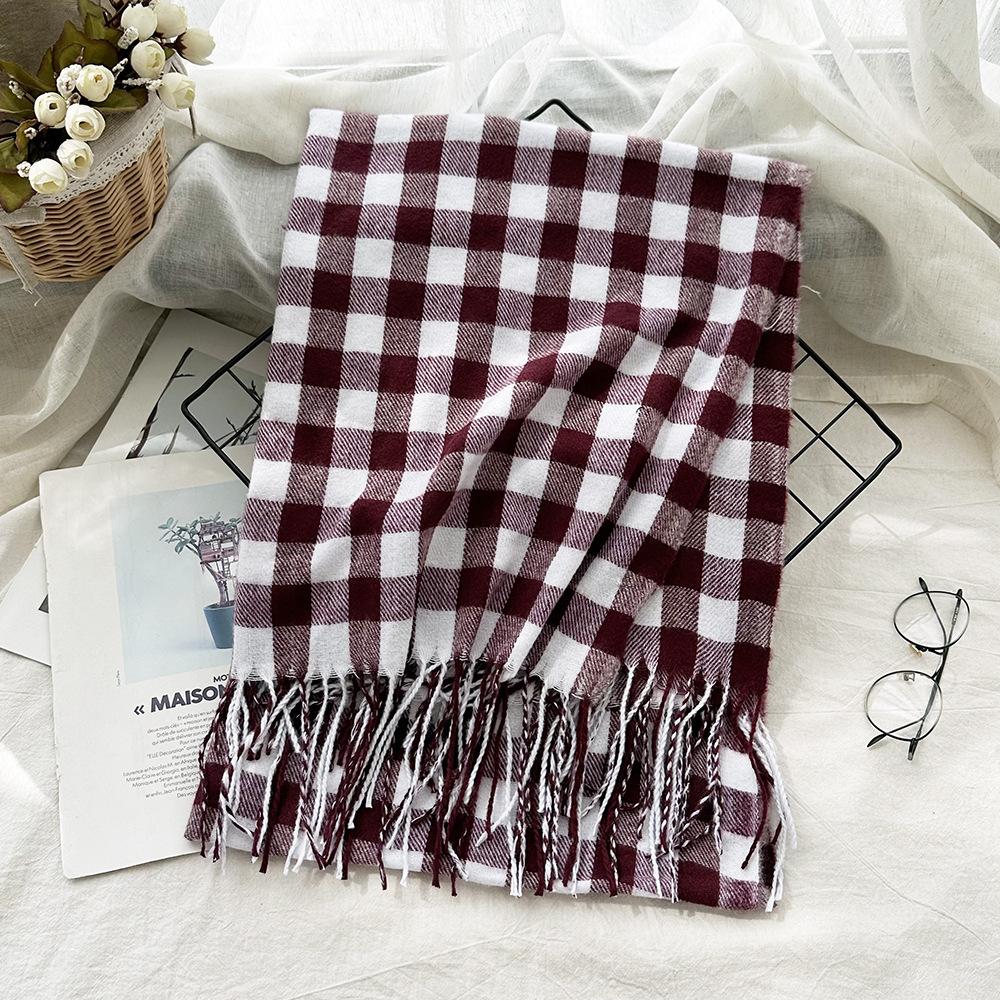 Imitationskaschmirschal Damenmode Herbst und Winter High-End-Feeling Karoschal Neuer Herrenschal Schal