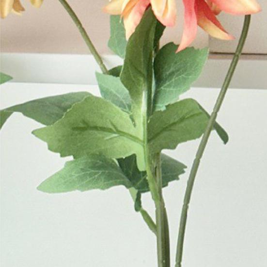 Artificial Dahlia Flowers with Stem 4-Head Blooms Realistic Faux Silk Flower for Vase Wedding