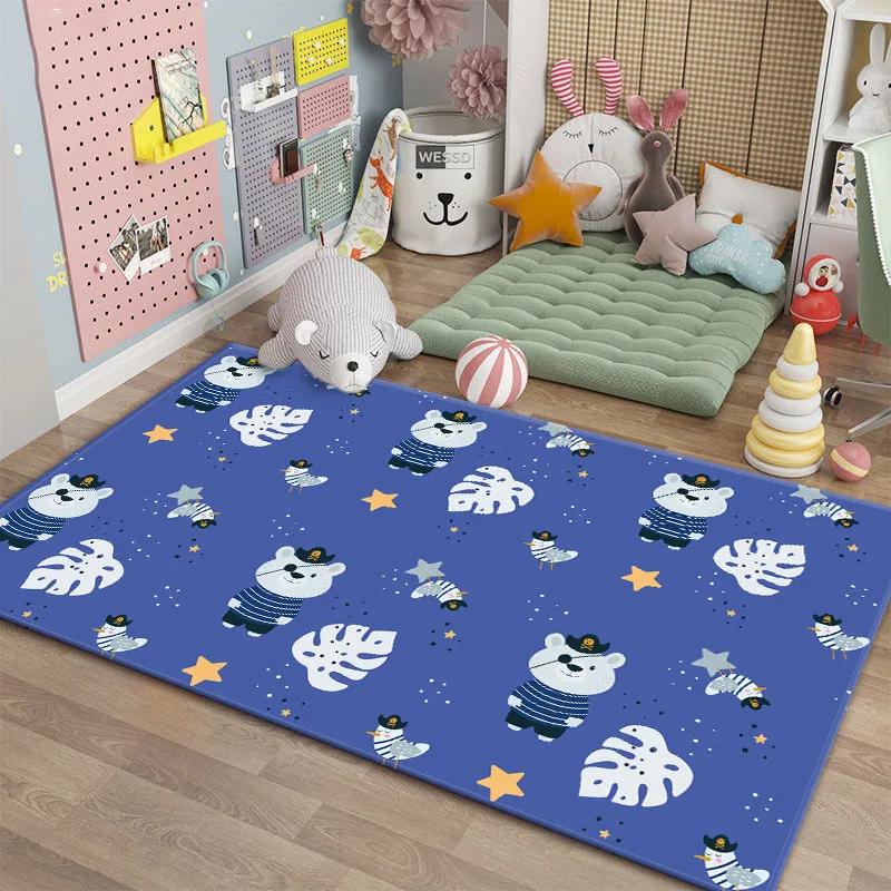 Cartoon Rugs for Bedroom Kids Cute Animal Carpet Modern Style Baby Mat Soft Children's Room Rug Non-slip Nordic Style Decoration