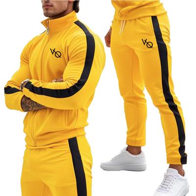 New Men's Sports Set: Spring/Autumn Outdoor Fitness Running Outfit - Zip-Up Jacket + Trousers