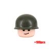 100PCS World War II Military Mini Figures Set - WW2 Eight Nations Soldiers Building Blocks - DIY Army Battle Scene Educational Toys