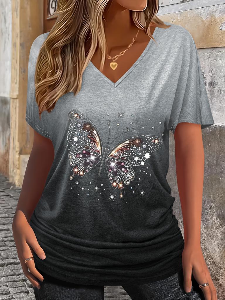 Summer Fashionable Colorful Love Pattern T-shirt for Men 3D Retro V-neck Children Outdoor Vacation Beach T-shirt Large