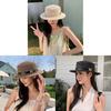 Vintage British Style Straw Hat With Sun Protection For Summer Travel