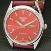 REFURBISHED VINTAGE SEIKO 5 AUTOMATIC 6309A JAPAN MENS RED DIAL WATCH A701708-5 R206c-a701708