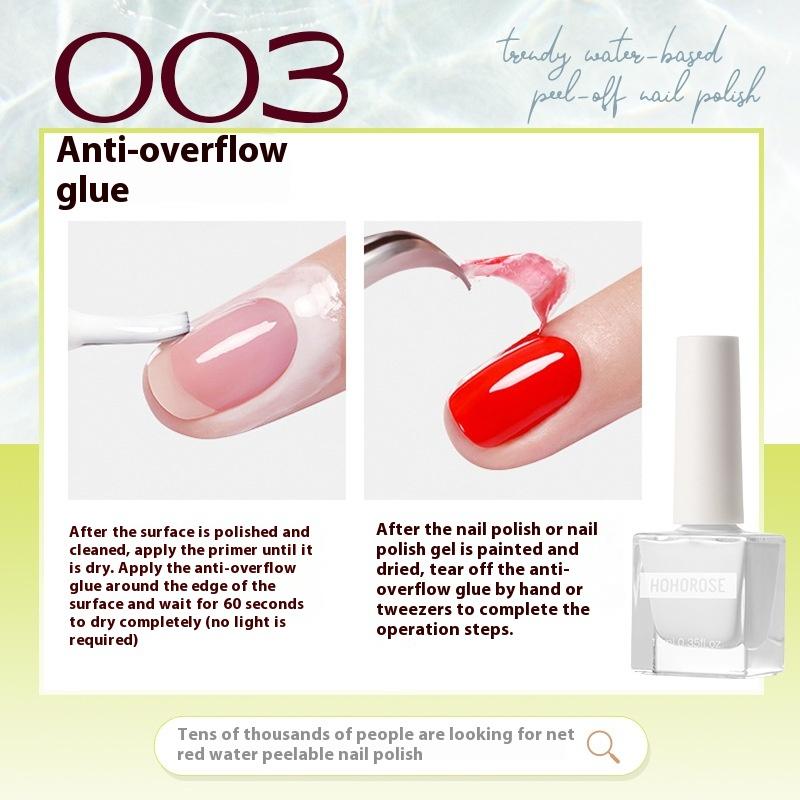 HOHOROSE Oja nouă pe bază de apă Uscare rapidă Fără coacere Lacrimă Albire Nail Art