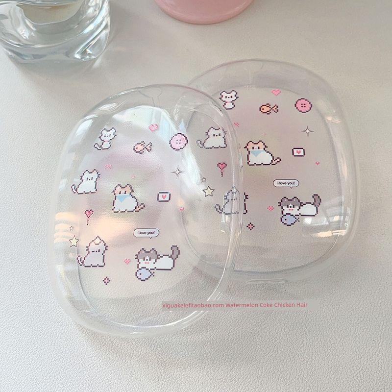 

Apple 2 Generation Protective Cover Young Adult Heart New Arrival Silicone End Beam Earmuffs Three-Piece Cartoon Headset Minimalist Creative Shell Apple AirPods Max1/2 Separate headphone cover