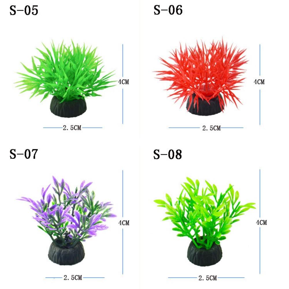Plantes Aquatiques Décoratives Artificielles d'Aquarium en PVC Simulation Algues Aquatiques Ornement Aquarium Herbe Fleur Décoration Accessoires