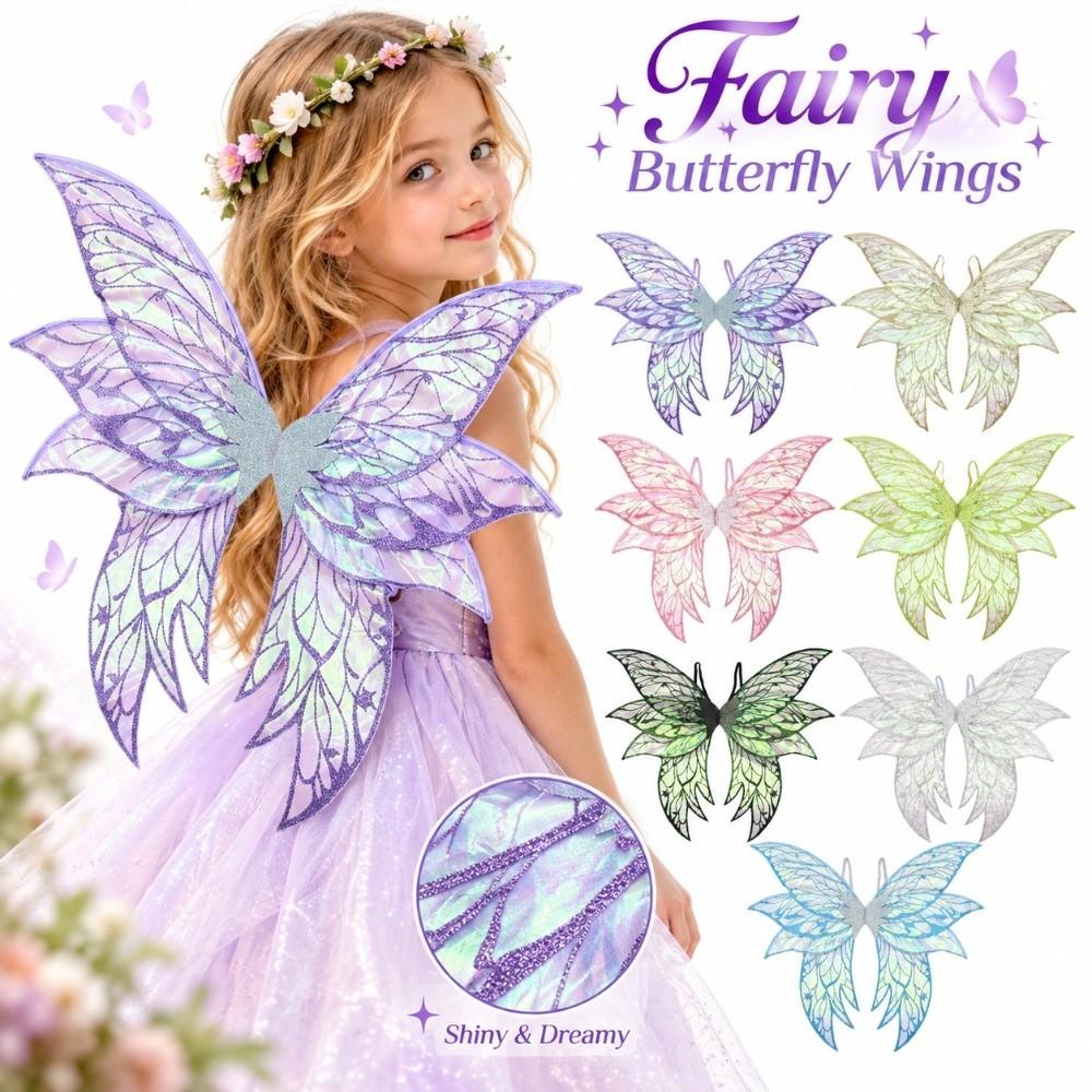 Layered Silhouette Fairy Wings Iridescent Angel Wings Dress Up Wings  for Children and Adults