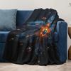 Psychedelic Galaxy Starry Night Fleece Blanket Aurora Borealis Dreamscape Space Mandala Throw Blanket For Bed Sofa
