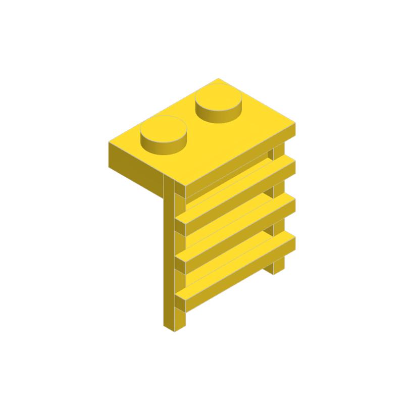 10Pcs 4175  Grille Stripes Building Block Moc Color Ladder Accessories Compatible with Brick Children Toy Gift Box