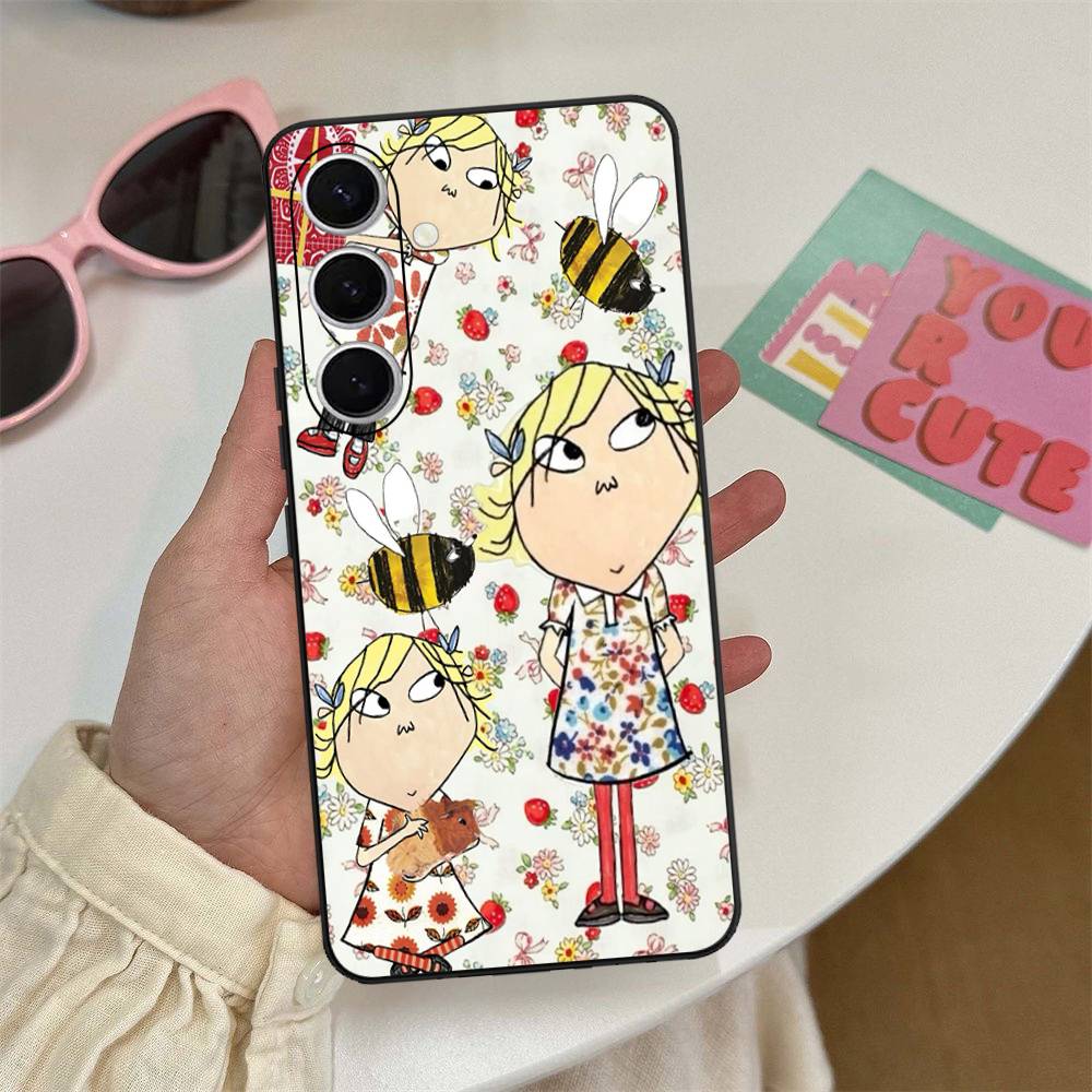 

Charlie And Lola Anime Phone Case For Samsung S 24 Fe 25 Ultra Plus 20 Lite 21 30 22 23 24 22 Ultra 5G Fundas Samsung S30 5G