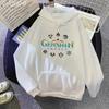 Genshin Impact Hoodie Game Anime Print Loose Pocket Seven Elements Harajuku Winter Clothes Sweatshirt Korean Style
