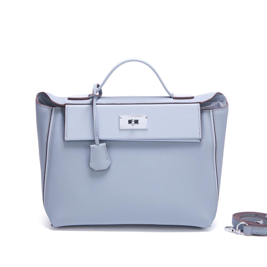 Nouveau sac en cuir de vachette première couche pour femme, cuir véritable, mode, polyvalent, 2424, sac aile, sac à bandoulière messager pour le travail