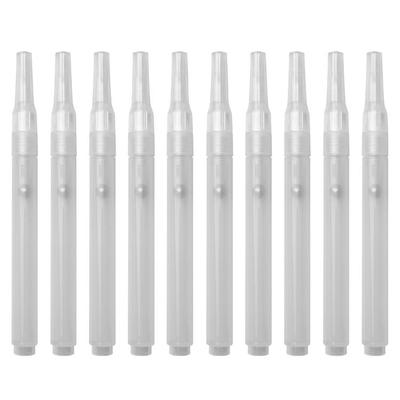 10 Pièces Marqueurs Acryliques Vides Transparents Tête Pinceau Souple Stylo Peinture Vide Rechargeable Outil de Dessin Polyvalent Pour la Peinture