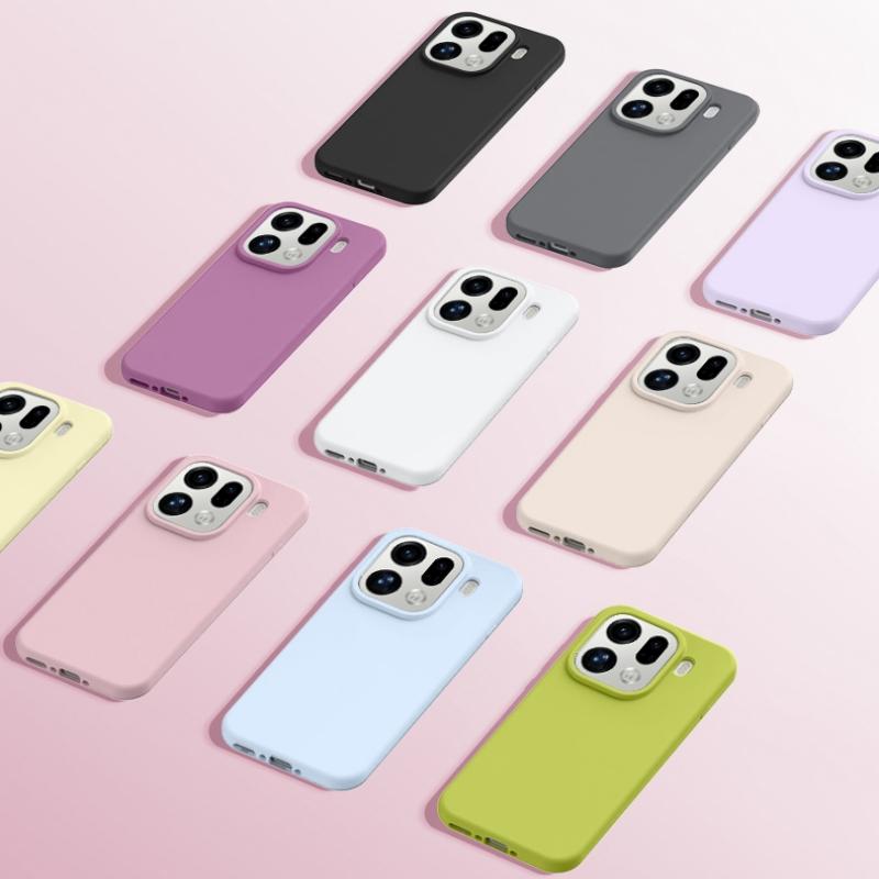 Custodia per Telefono per Oppo Find X9 Pro Lusso Silicone Morbido Liquido Sensazione Confortevole Copertura Interna in Floccato per Find X8 X9Pro 5G Bumper