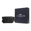 Coach Elias 29 Signature Print Zipper Closure Coated Canvas Waist Bag Large Men Waist Bag Black CZ400-QBMI5