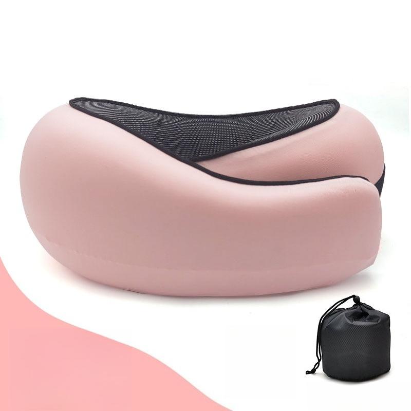 

U-Shaped Pillow Neck Pillow U-Shaped Travel Car Neck Airplane Travel Long-Distance Flight Sleeping рожевий