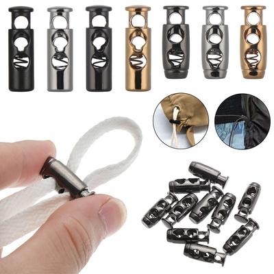 2 Styles Accessories Apparel Sewing Lock Toggle DIY Metal Clamp Double Hole Stoppers Stopper Cord