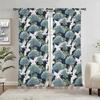 2pcs Japanese Style Hot-scalding Crane Curtains   Sunshade and Privacy-protecting Pole-style Curtains