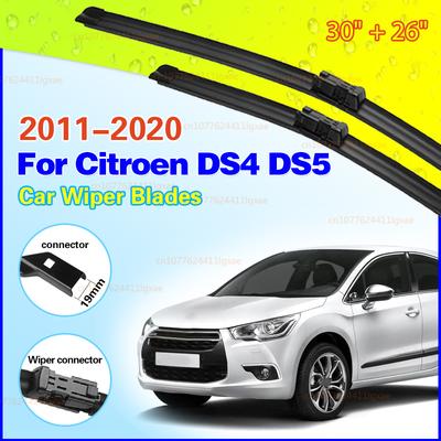 For Citroen DS4 DS5 2011 -  Wiper LHD Front Wiper Blades Windshield Windscreen Clean Window Car Rain Brushes 30"+26"