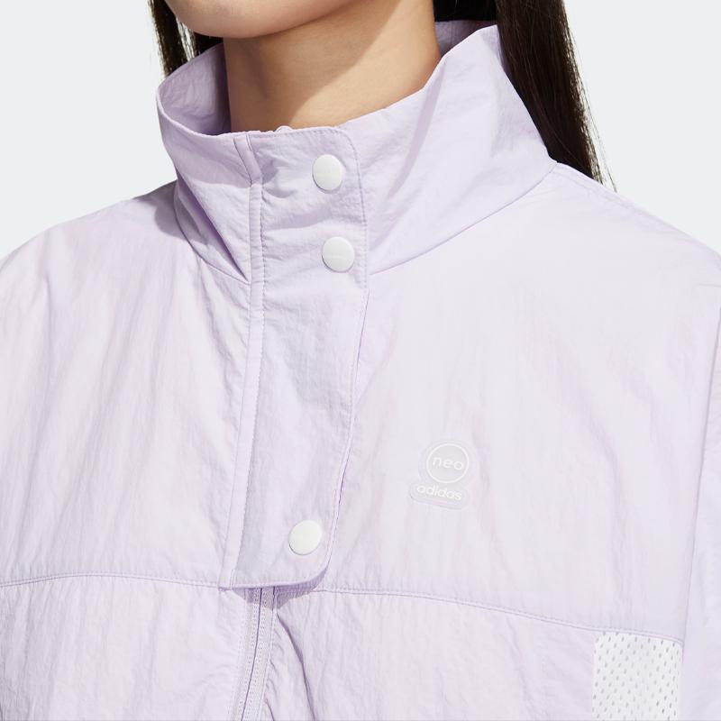 adidas Neo W Sw Apr Wb2 Sports Casual Solid Color Woven Jacket Women Jacket Light-Purple HS8844