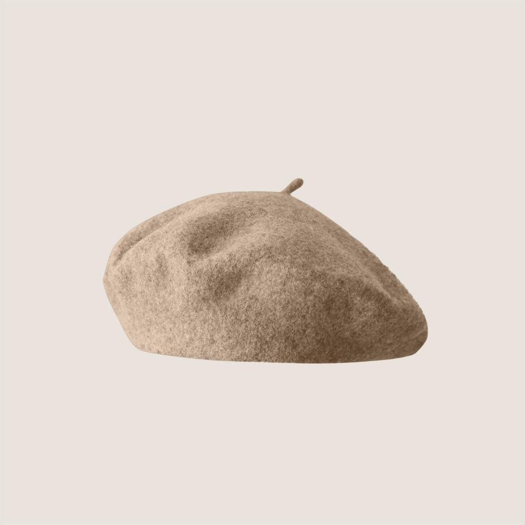 Vintage Wool French Beret for Women Solid Fashion Simple Casual Beret Solid Classic Breathable Soft Comfortable Hat for Fall Winter