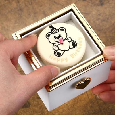 Bär Klappringbox Valentinstag Geburtstag Miniaturkuchen für Freundin Geschenk Überraschungsbox Verschleißfester Schmuckhalter