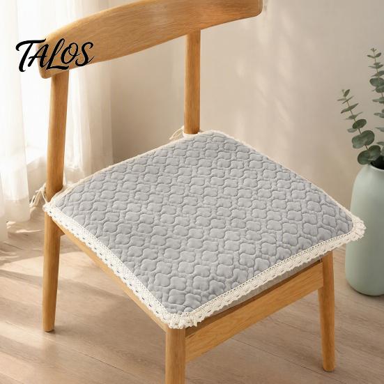 Comfortable Office Chair Seat Pads Plush Pad with Ties, Non Slip Cushion Lace Trim, Durable Mats for Home 16 X Inch Washable Dining Thickened