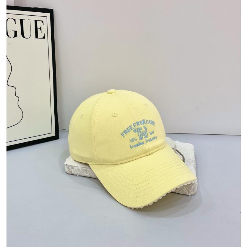 Spring and summer simple lace letter embroidery baseball cap versatile face small soft top curved brim cap