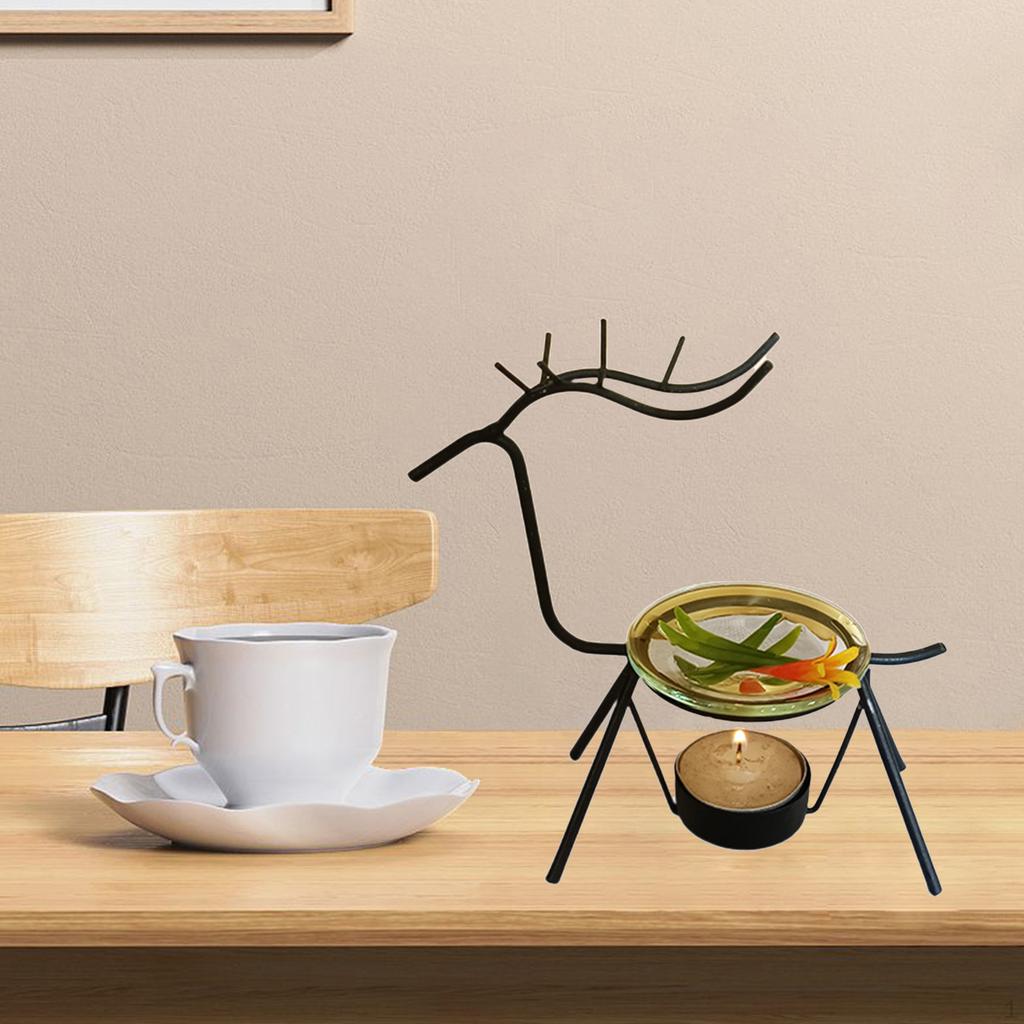 Deer Statue Tealight Candlestick Candelabra Candleholder Dinning Room Essential Oil Burner Candle
