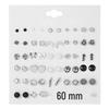 Trendy Geometric Pearl & Rhinestone Stud Earring Set - 30 Pairs
