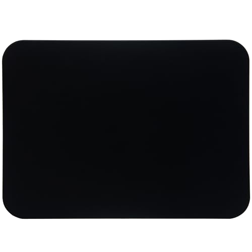 

MUAMUA Cutting Board, Black Rubber, Heat-Resistant Elastomer, Dishwasher Safe, Non-Slip, Antibacterial, Soft, Stylish, Double-Sided, 33 x 24 x 0.5 cm,