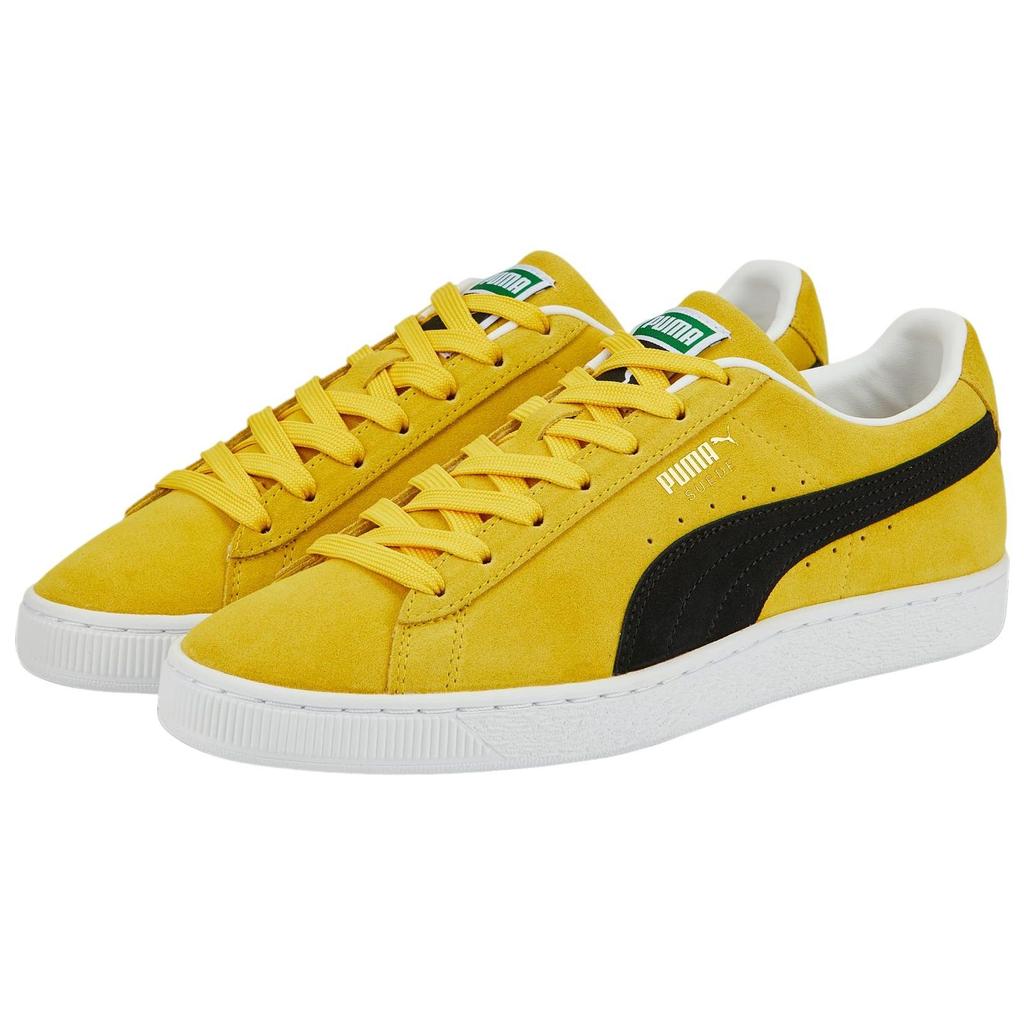 Puma Suede Classic 21 Sun Ray Yellow Unisex Sneakers Black White 374915-57
