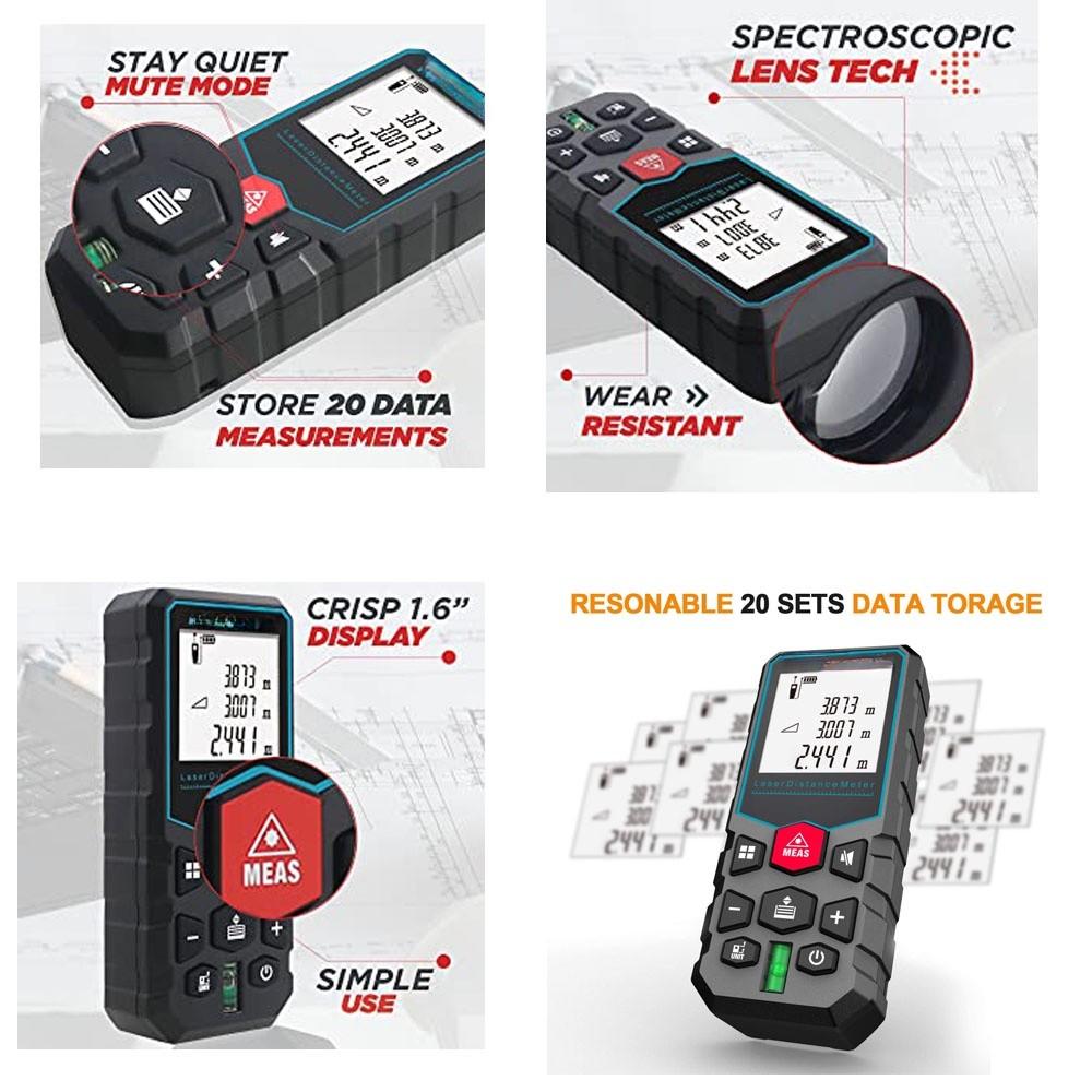 Telemetru Laser Profesional Portabil X5 Metru Digital de Precizie cu Laser pentru Distanță Ruletă de Mână Instrument de Testare
