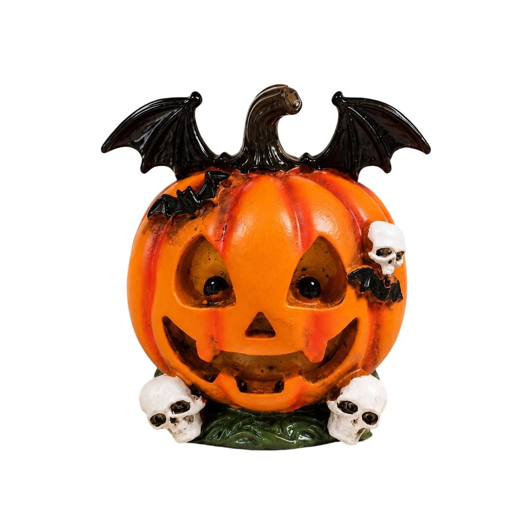 Halloween Pumpkin Skeleton Resin Figurine Decoration for Party