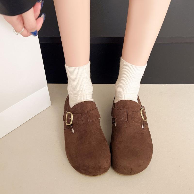 

Кожаная версия~ женские новые осенние туфли-лодочки на одной педали на мягкой подошве 40 коричневый