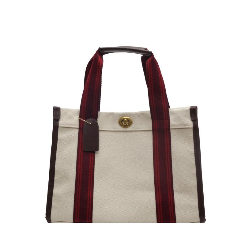 Large Capacity Casual Canvas Bag Women'S Niche Commuter Shoulder Bag High Sense Simple Versatile Portable Messenger Bag