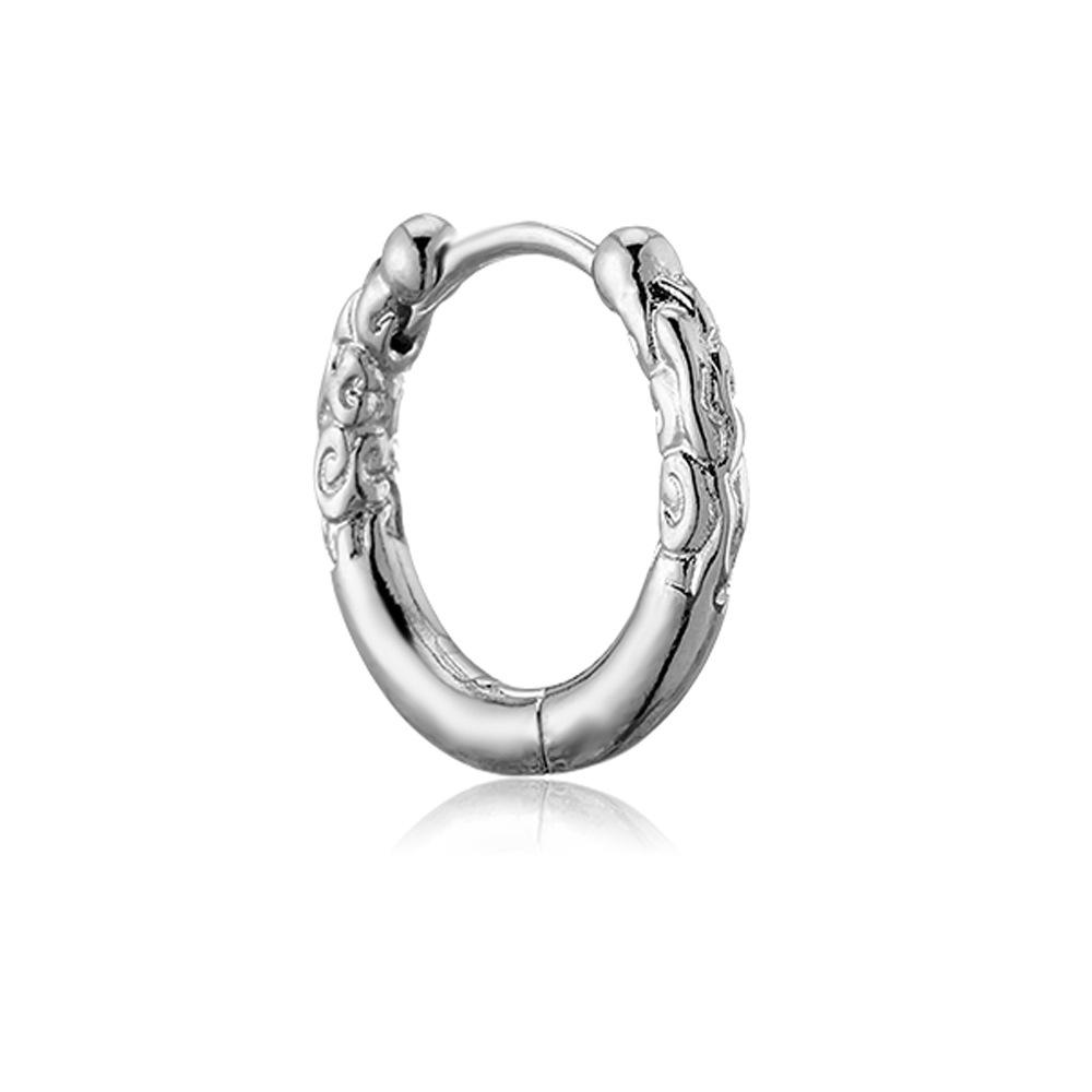 Cercei Rotunzi din Oțel Titan Hipoalergenic pentru Bărbați Baosalina - Trendy, Potriviți cu Orice, Catarame de Ureche din Oțel Inoxidabil.