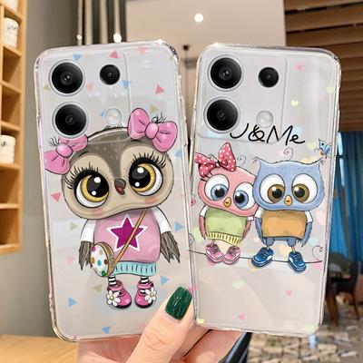 Weiche Silikonhülle mit Cartoon-Muster für Samsung A55 S24 Xiaomi Redmi Note 13 Pro 13C iPhone 15 Huawei Honor Realme Kamera Schutzhülle stoßfeste Abdeckung