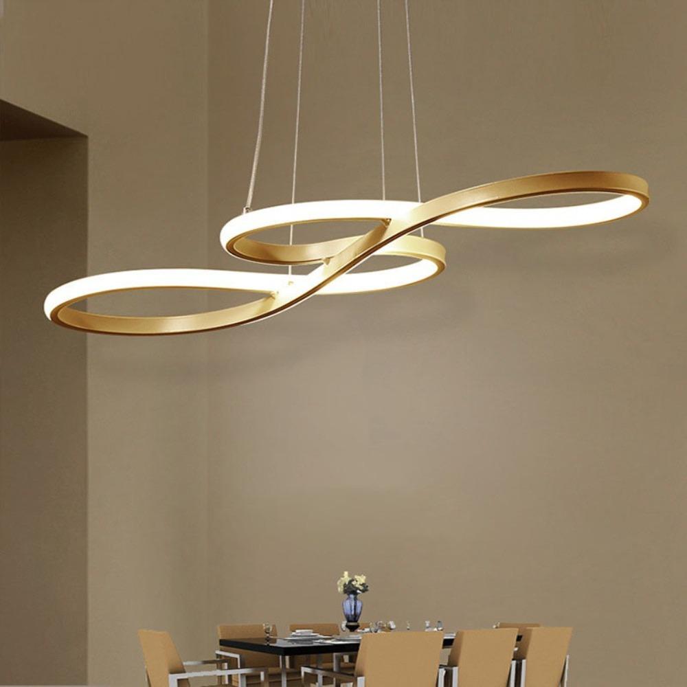 Modern LED Chandelier Dimmable Chandeliers Ceiling Lights Kitchen Island Pendant Light Fixture Gold Hanging Lamp for Dining Room