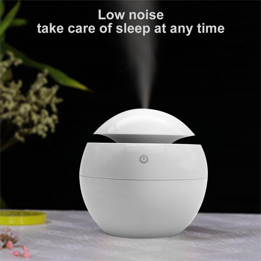 Umidificator USB pentru acasă Pulverizator de birou cu difuzor de cereale din lemn, deschis, colorat, pentru birou de aromă