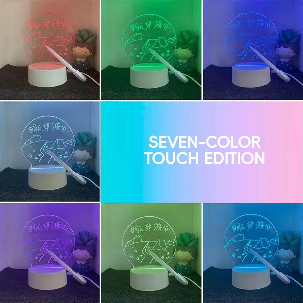 3D Sticky Note Message Board Home Decor Night Light USB Charging Warm Light Desk Bedside Lamp Kids Girlfriend Gift