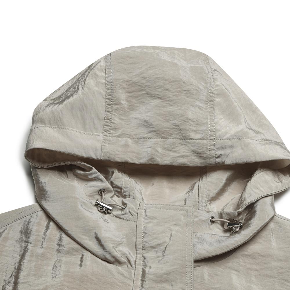 Fila Milano Series Hooded Loose Casual Comfortable Jacket Women Jackets Feather-Gray F11W625705FGY
