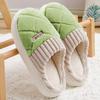 Women's and Men's Furry Plush Non-Slip Indoor Slippers - Thick-Soled, Warm for Autumn and Winter 2025