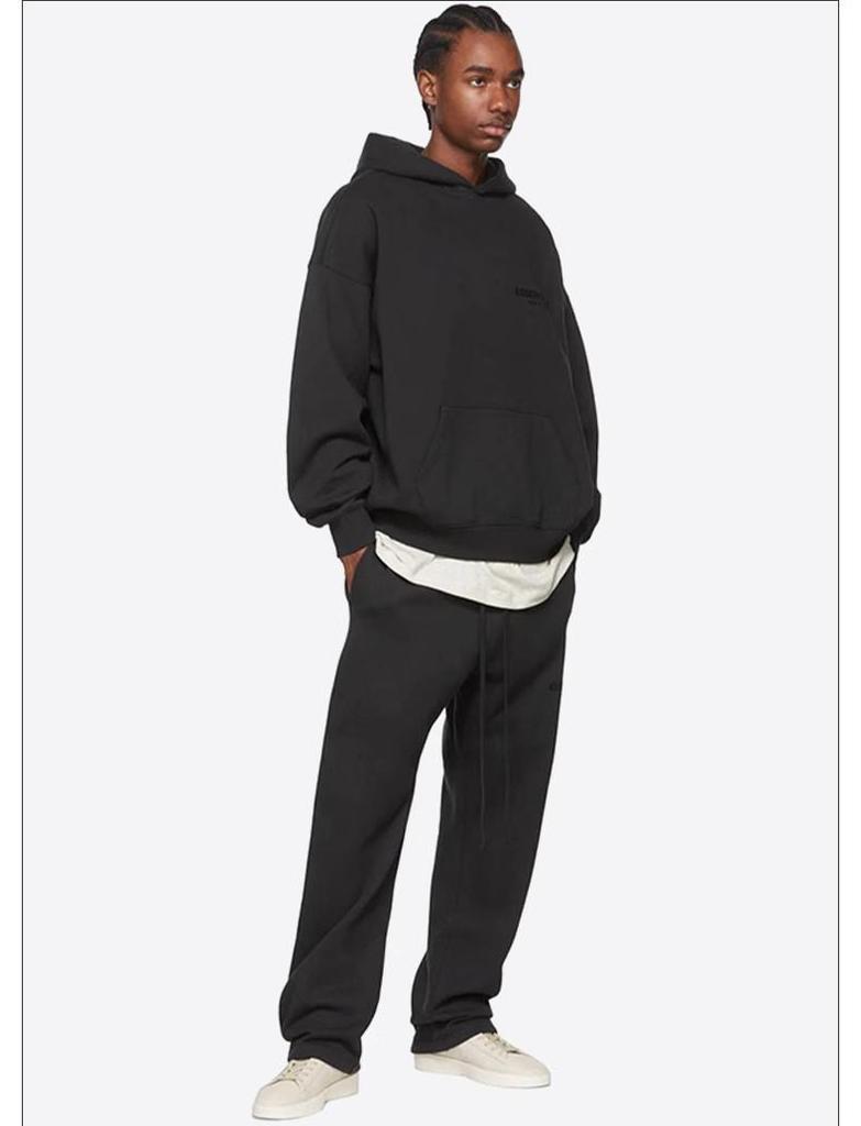 Essentials SS22 Flocked Print Fleece Hoodie