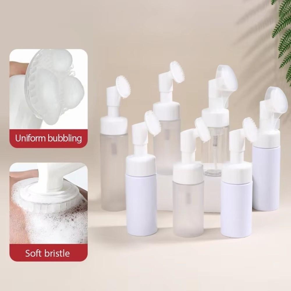 Silicone Brush Soap Foaming Bottle Portable Facial Cleanser Bottle  Makeup Use