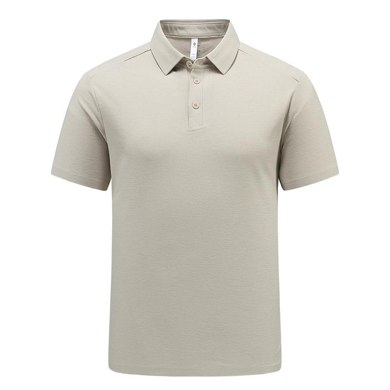 

Seamless Ice Silk POLO Shirt For Men With Lapel Short Sleeves For Men With Breathable Ice Feel Polo 2XL