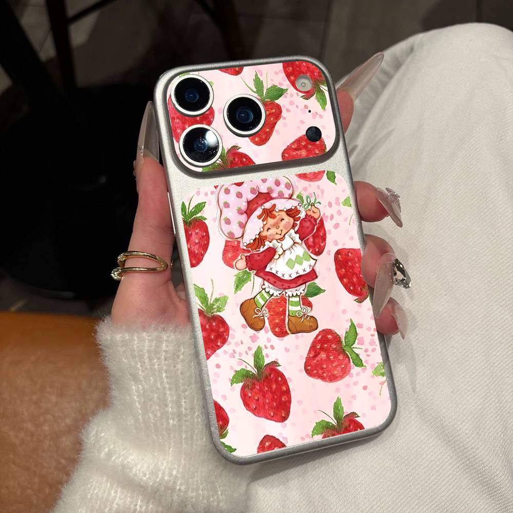 Cartoon Girl S-Strawberry S-Shortcake For IPhone 17 Pro 17 Pro Max Rear Skin Wrap Decal Protective Sticker